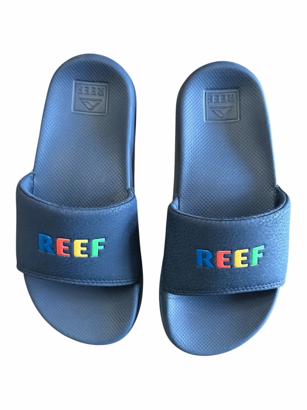 Reef Teal Ribbed Slide Sandal